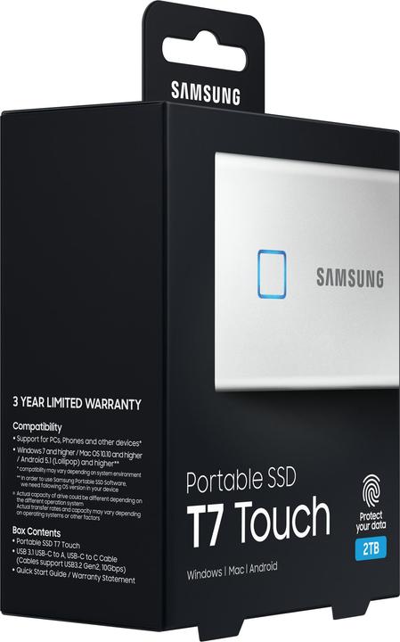 Actual product image Samsung Portable T7 Touch (2000 GB)