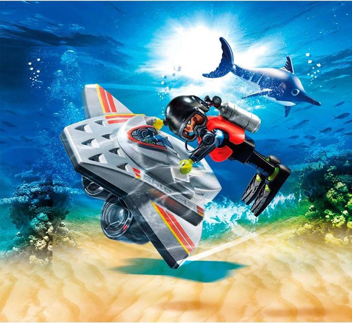 Image du produit Playmobil détresse en mer : un scooter de plongée dans une opération de sauvetage (70145, Playmobil City Life)
