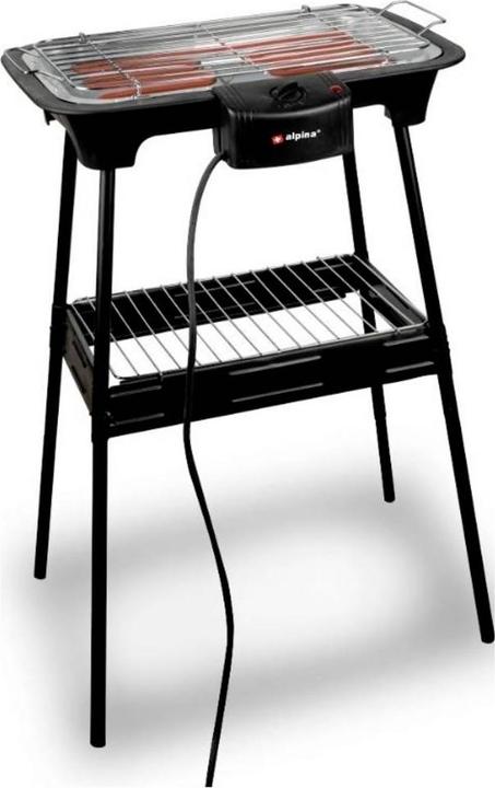 Alpina Maschinen Elektro Tisch-Standgrill 2000W schwarz (2 kW)