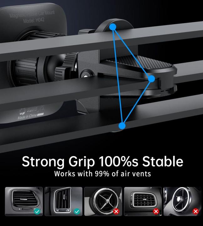Actual product image Choetech H042 magnetic car holder for air vent - black