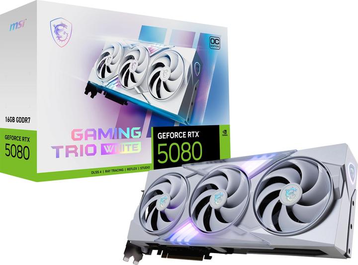 Image du produit MSI GeForce RTX 5080 GAMING TRIO OC WHITE (16 Go)