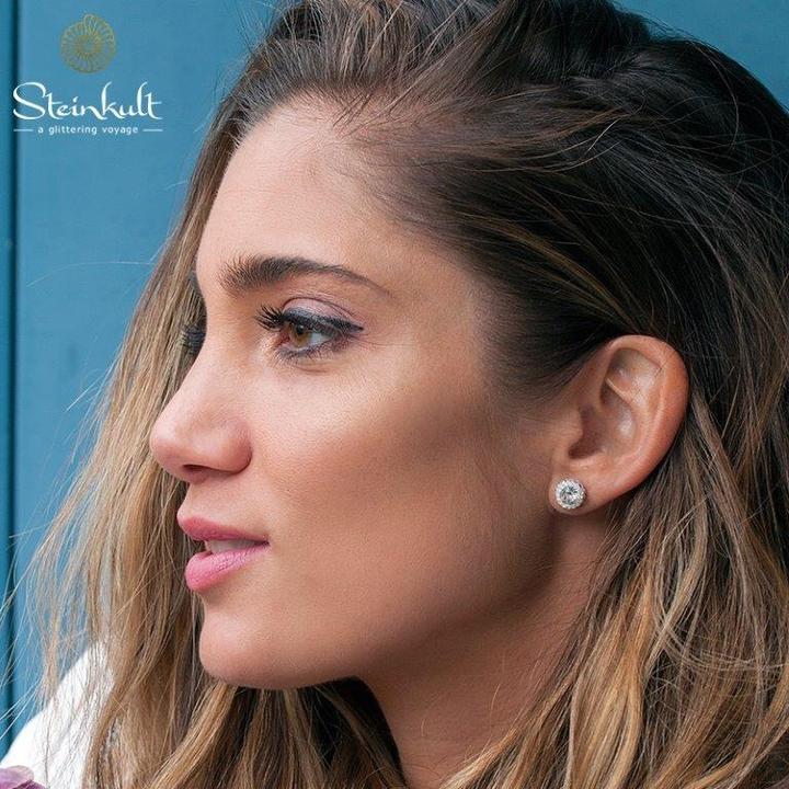 Actual product image Steinkult Earrings with cut crystals "Nina" (Crystal)