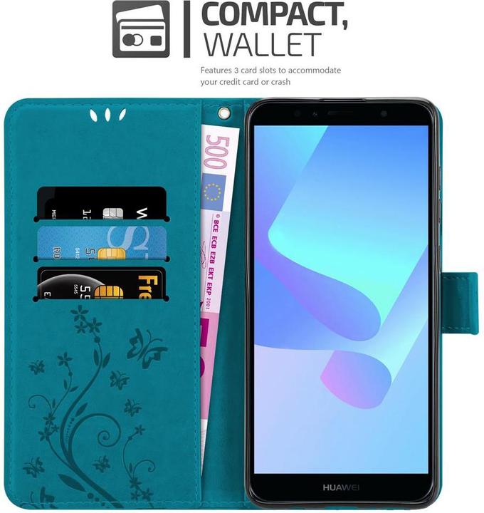 Image du produit Cadorabo Pochette Flower Book (Huawei Y6 Prime (2018), Huawei Honor 7a)