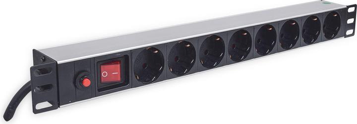 Actual product image Intellinet Socket strip 8-fold Schuko with overload protection (8 x, CEE 7/3, 3 m)