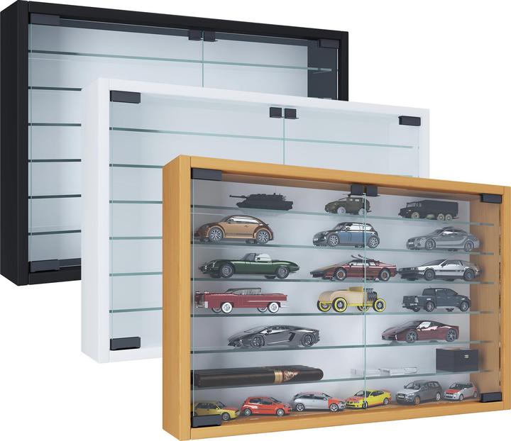 Image du produit VCM Bois verre suspendu vitrine murale vitrine collectionneur vitrine Mandosa XL (60 x 10 x 40 cm)