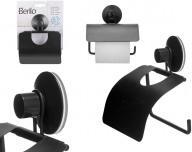 Actual product image Berilo metal roll holder matte black metal suction cup co