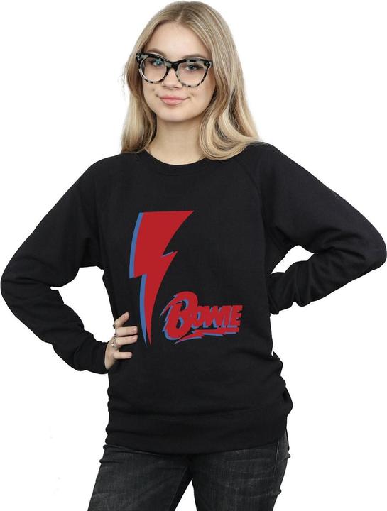 Actual product image David Bowie Womens/Ladies Red Bolt Sweatshirt (XXL)