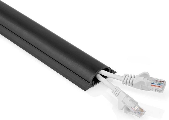 Image du produit Nedis Gestion des câbles | Tube | 1 pièce | épaisseur max. du câble : 16 mm | PVC | Noir (Conduit, 50.10 cm)