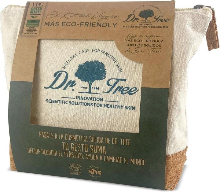 Actual product image Dr. Tree The Traveller's Kit Moisturizing Shampoo Peeling Shower Gel Bamboo Soap Dish Eco Toiletry B (Hair care set)