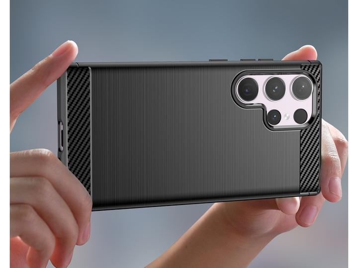 Actual product image Screenguard Carbon Brushed Soft TPU cover (Samsung Galaxy S24 Ultra)