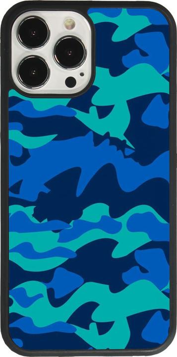 Produktbild PhoneLook Hülle Silikon schwarz Camo Blue (Apple iPhone 13 Pro Max)