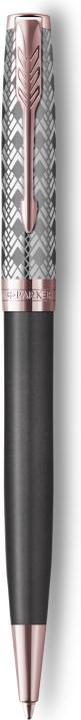 Parker Biros Sonnet Prem. Metallo e P.G.C. grigio sw M (Grigio, Oro rosa, Metallico, 1 x)