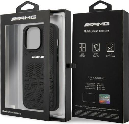 Produktbild Mercedes AMG AMHCP13LOSDBK iPhone 13 Pro / 13 6,1" czarny/black hardcase Leather Curved Lines (Apple iPhone 13 Pro)