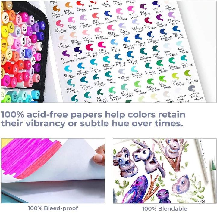 Actual product image Ohuhu Art sketchbook (22.5 x 21 cm, Plain, Soft cover)