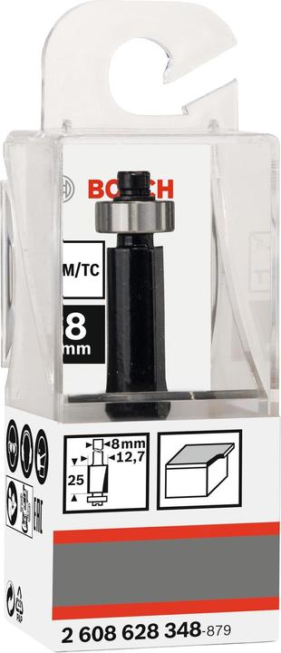 Image du produit Bosch Professional Zubehör Fraise à affleurer pour stratifié, 8 mm, D1 12,7 mm, L 25,4 mm, G 68 mm