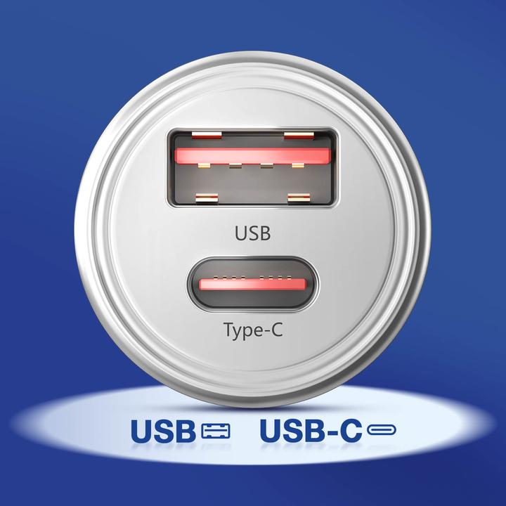 Actual product image 3MK Hyper Car Charger Type-C + USB ports QC 4.0 + PD 30W