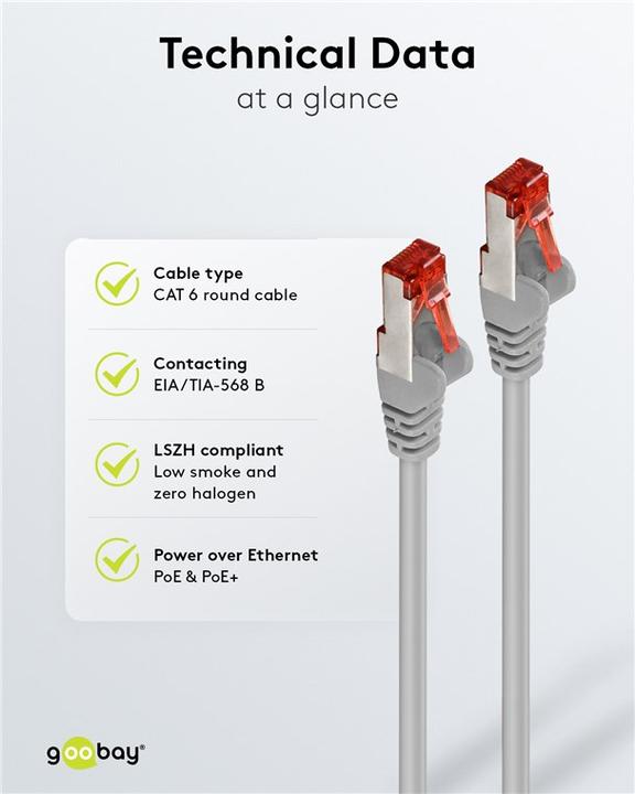 Actual product image Goobay Network cable (S/FTP, CAT6, 15 m)