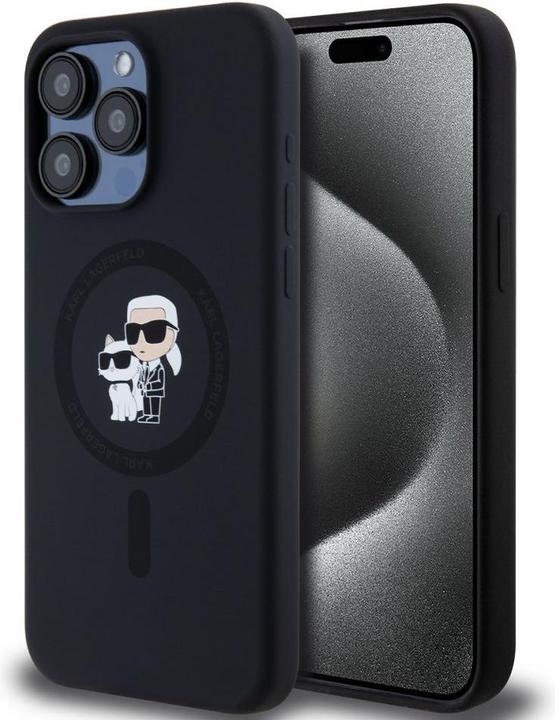 Image du produit Karl Lagerfeld KLHMP15XSCMKCRHK iPhone 15 Pro Max 6.7" czarny/black hardcase Silicone Karl & Choupet (Apple iPhone 15 Pro Max)