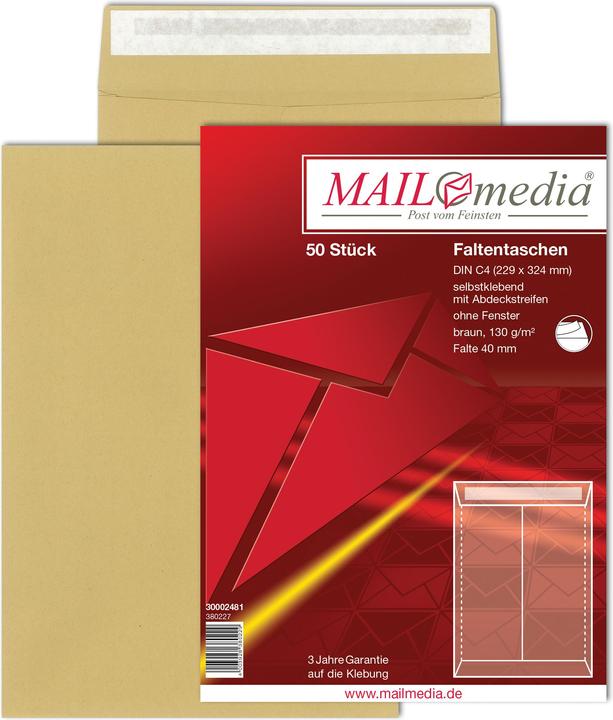 Actual product image Mayer-Network 50 envelopes C4 brown 120g hk m fold (50 x)