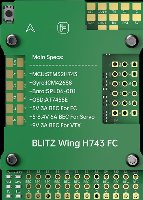Immagine prodotto iFlight Controllore di volo BLITZ Wing H743 (Telecomando per drone)