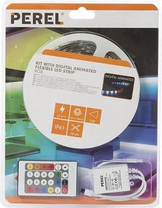 Actual product image LED Strips Consumer KIT WITH DIGITAL ANIMATED FLEXIBLE LED STRIP, CONTROLLER AND POWER SUPPLY - RGB - 150 LEDs - 5 m... (500 cm)