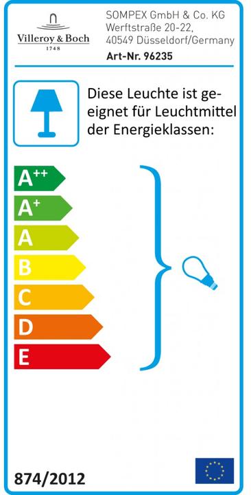 Label énergétique Villeroy & Boch Stockholm (E14)