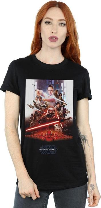 Actual product image Star Wars Womens/Ladies The Rise Of Skywalker Poster Cotton Boyfriend T-Shirt (L)