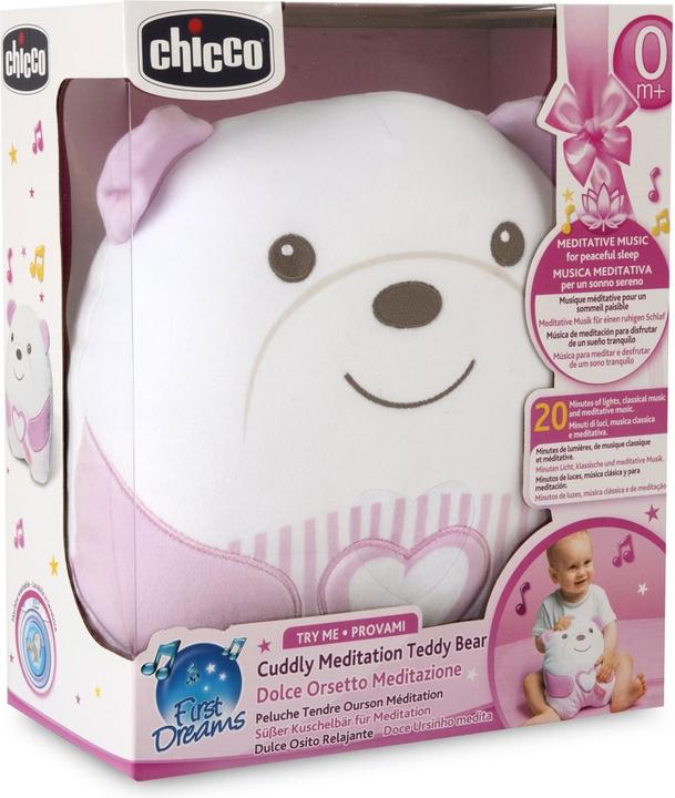 Actual product image Chicco Cuddly Meditation Teddy Bear Pink