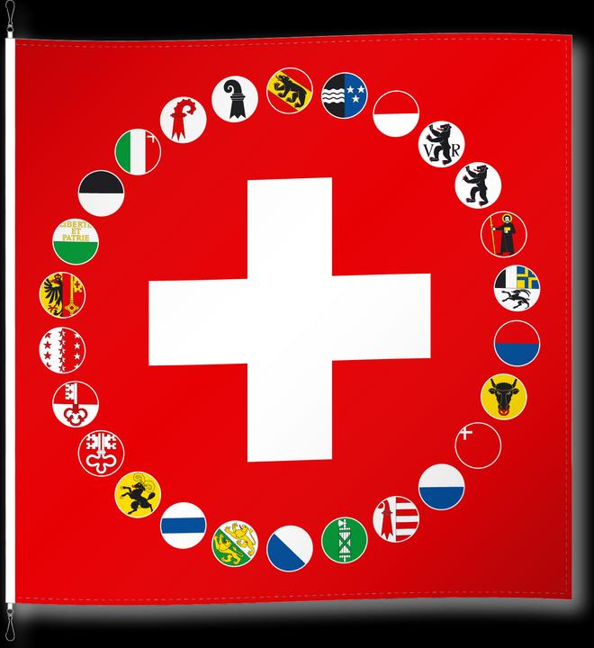Immagine prodotto Alpenfahnen Svizzera e cantoni