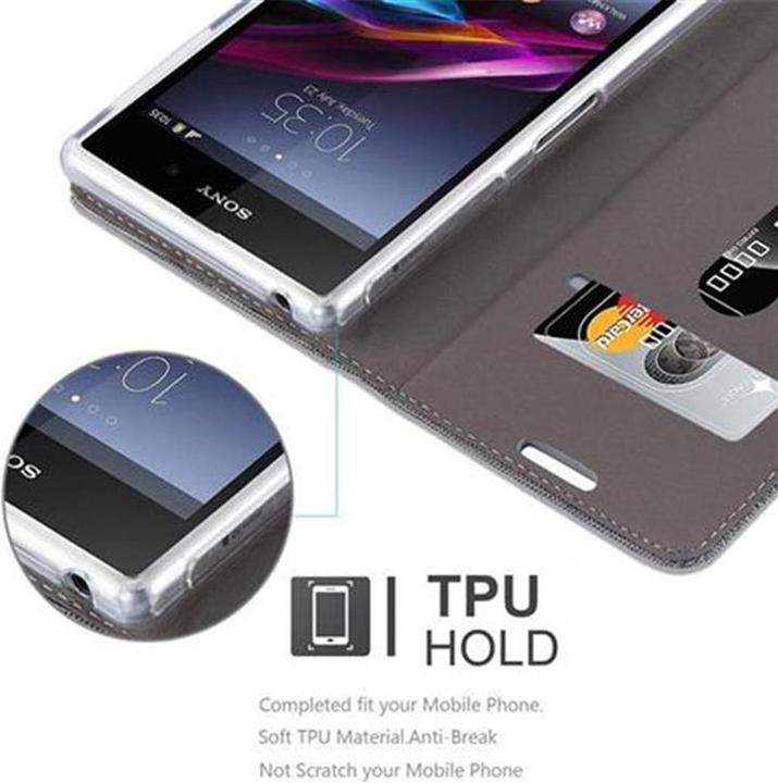Produktbild Cadorabo Book Jeans Optik Cover (Sony Xperia Z1)