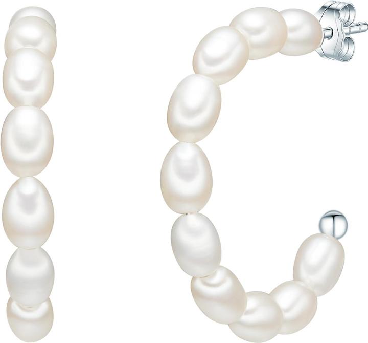 Valero Pearls Damen Sterling Silber Süsswasser-Zuchtperle silber - 3214 (Sterling Silber)