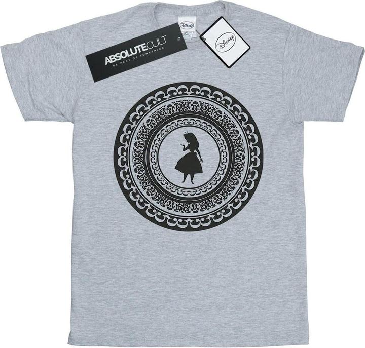 Actual product image Disney Womens/Ladies Alice In Wonderland Circle Cotton Boyfriend T-Shirt (XXL)