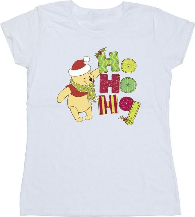 Disney Winnie The Pooh Ho Ho Ho Scarf TShirt (L)