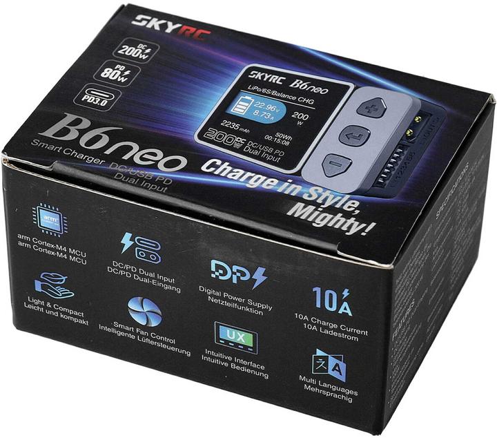 Actual product image SkyRC B6neo Charger grey LiPo 1-6s 10A 200W