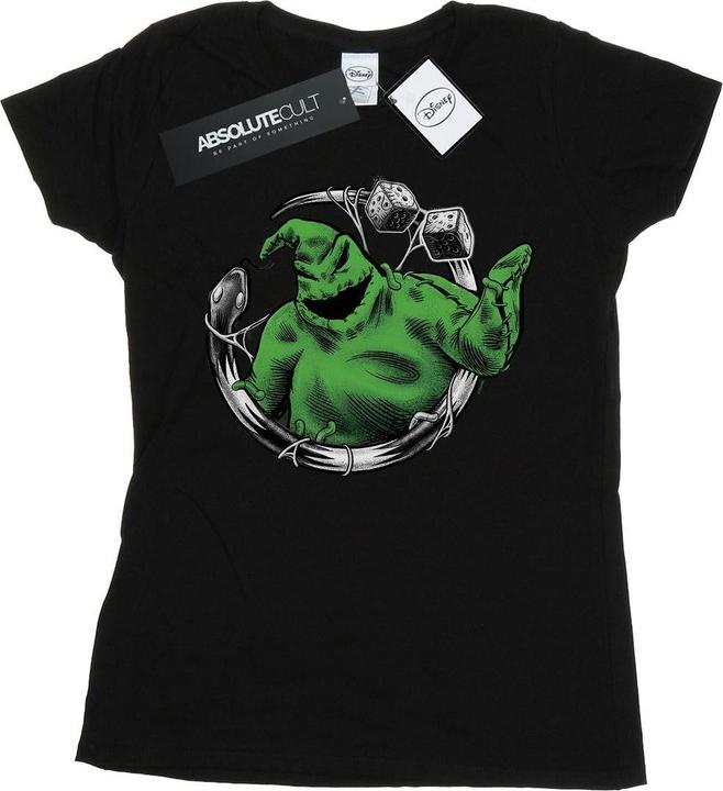 Actual product image Disney Womens/Ladies Nightmare Before Christmas Roll The Dice Cotton T-Shirt (S)