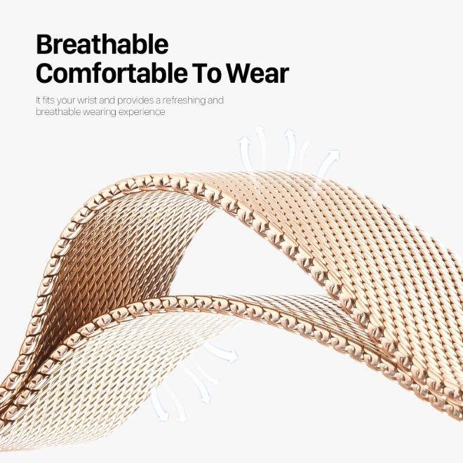 Immagine prodotto Dux Ducis Bracciale Milanese Pro Apple Watch 42/44/45/49MM - Oro (42 mm, 45 mm, 49 mm, 44 mm, Acciaio inossidabile)