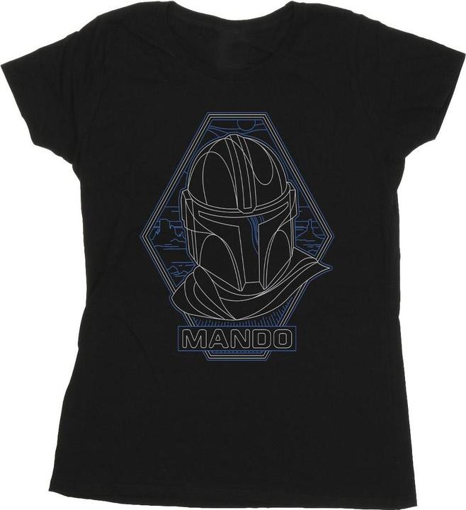 Immagine prodotto Star Wars The Mandalorian Outline Helm Diamond Maglietta Donna (XXL)