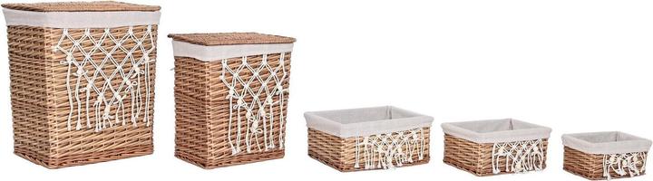 Produktbild Esprit Laundry basket Home White Natural wicker Shabby Chic 47 x 35 x 55 cm 5 Pieces