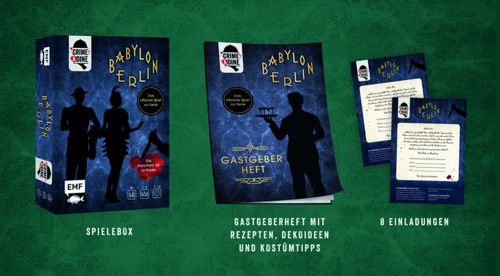 Immagine prodotto Crime & Dine – Das Krimi-Dinner-Set: Babylon Berlin – Das offizielle Spiel zur Serie! (Tedesco, Business Elephant Paperdice Solutions GmbH, 2022)