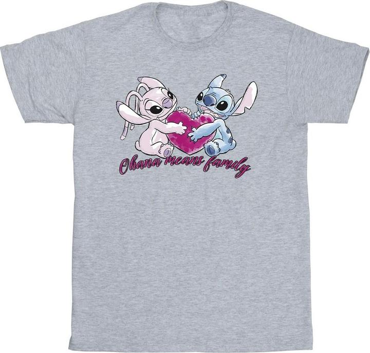 Immagine prodotto Disney Lilo And Stitch Ohana Heart With Angel Maglietta Uomo (XL)