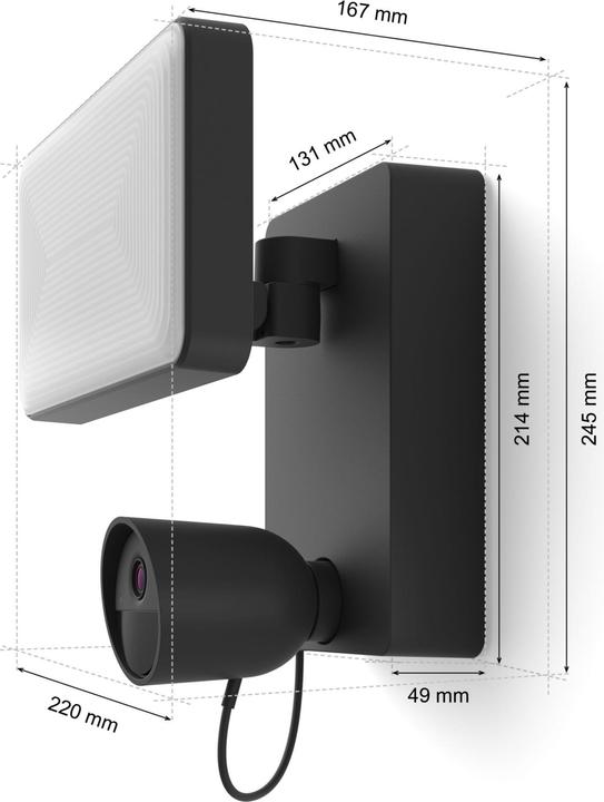 Actual product image Philips Hue Hue Secure floodlight camera (1920 x 1080 Pixels)