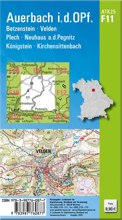 Produktbild ATK25-F11 Auerbach i.d.OPf. (Amtliche Topographische Karte 1:25000)