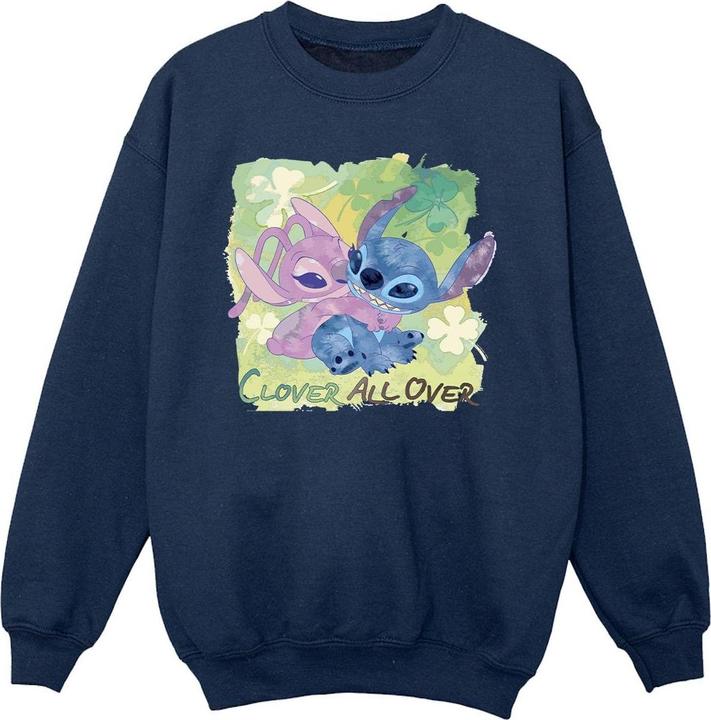 Disney Lilo And Stitch St Patrick's Day Clover Sweatshirt Mädchen