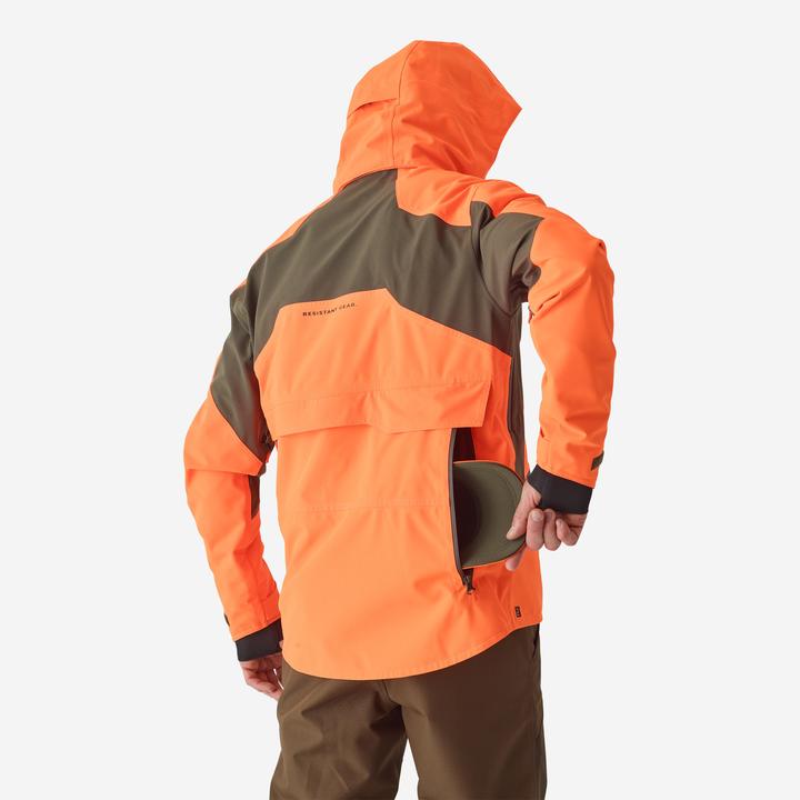 Actual product image Solognac Hunting jacket rain jacket Renfort 900 orange (XL)