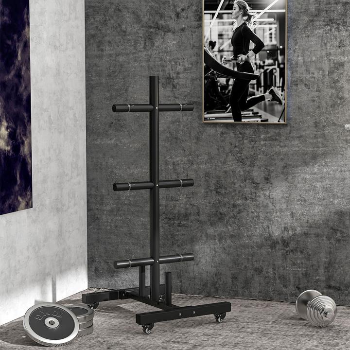 Actual product image SportNow Weight plate rack with rollers