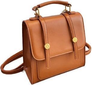 Produktbild Only-Bags.Store Vegan Leder 3-Wege-Rucksack Satchel, Tan Rucksack Satchel, 3-Wege-Rucksack, Vegan Leder Rucksack
