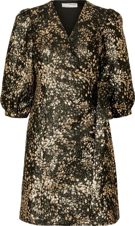 Selected Femme Metallic Jacquard Minikleid