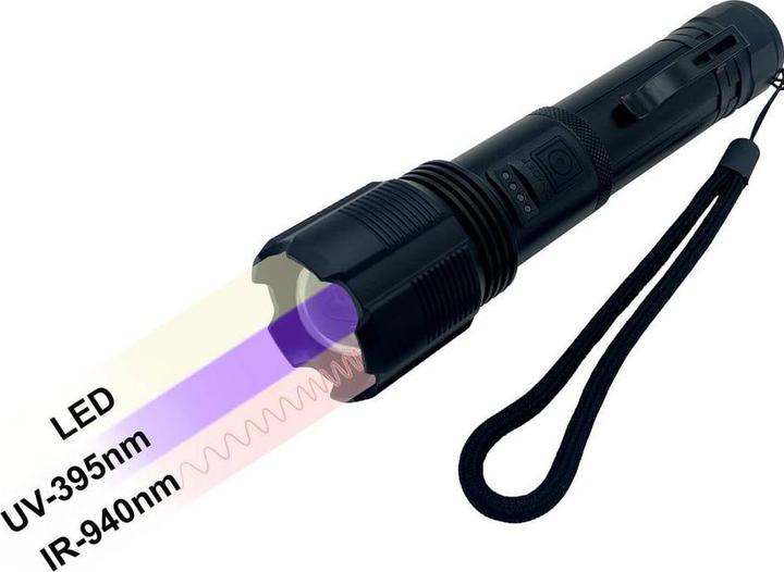 Actual product image Berger & Schröter UV-Lampe, Infrarot-LED, LED Taschenlampe akkubetrieben 186 (16 cm)