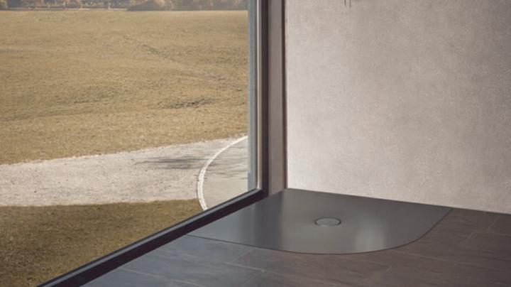 Actual product image Bette Floor Corner Shower tray 6731, radius 500mm, 80x100cm