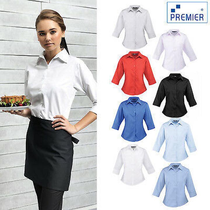 Actual product image Premier Poplin blouse work shirt 34 sleeves (52)